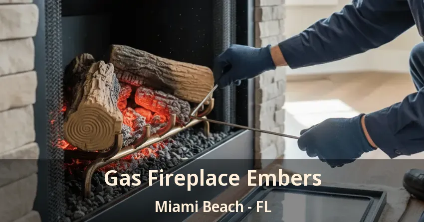 Gas Fireplace Embers Miami Beach - FL